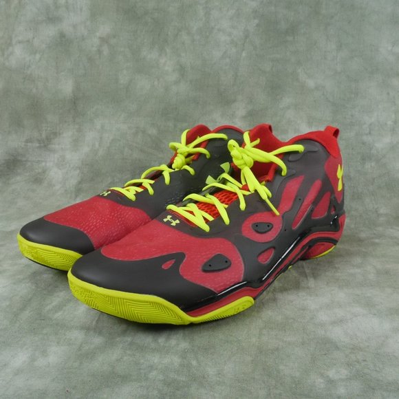 UNDER ARMOUR MICRO G ANATOMIX SPAWN 2 LOW BB RED/BLACK 1248856 NWOB SZ 18 ANB - Picture 11 of 11